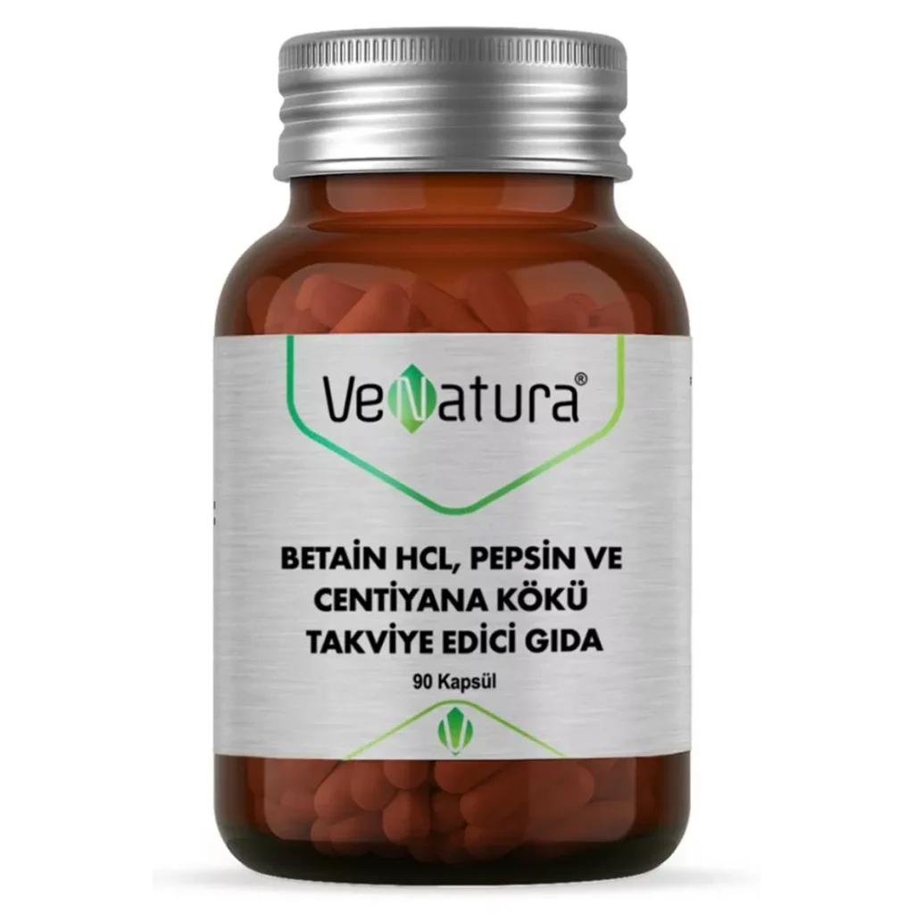 Venatura Betain HCL + Pepsin Takviye Edici Gıda 90 Tablet