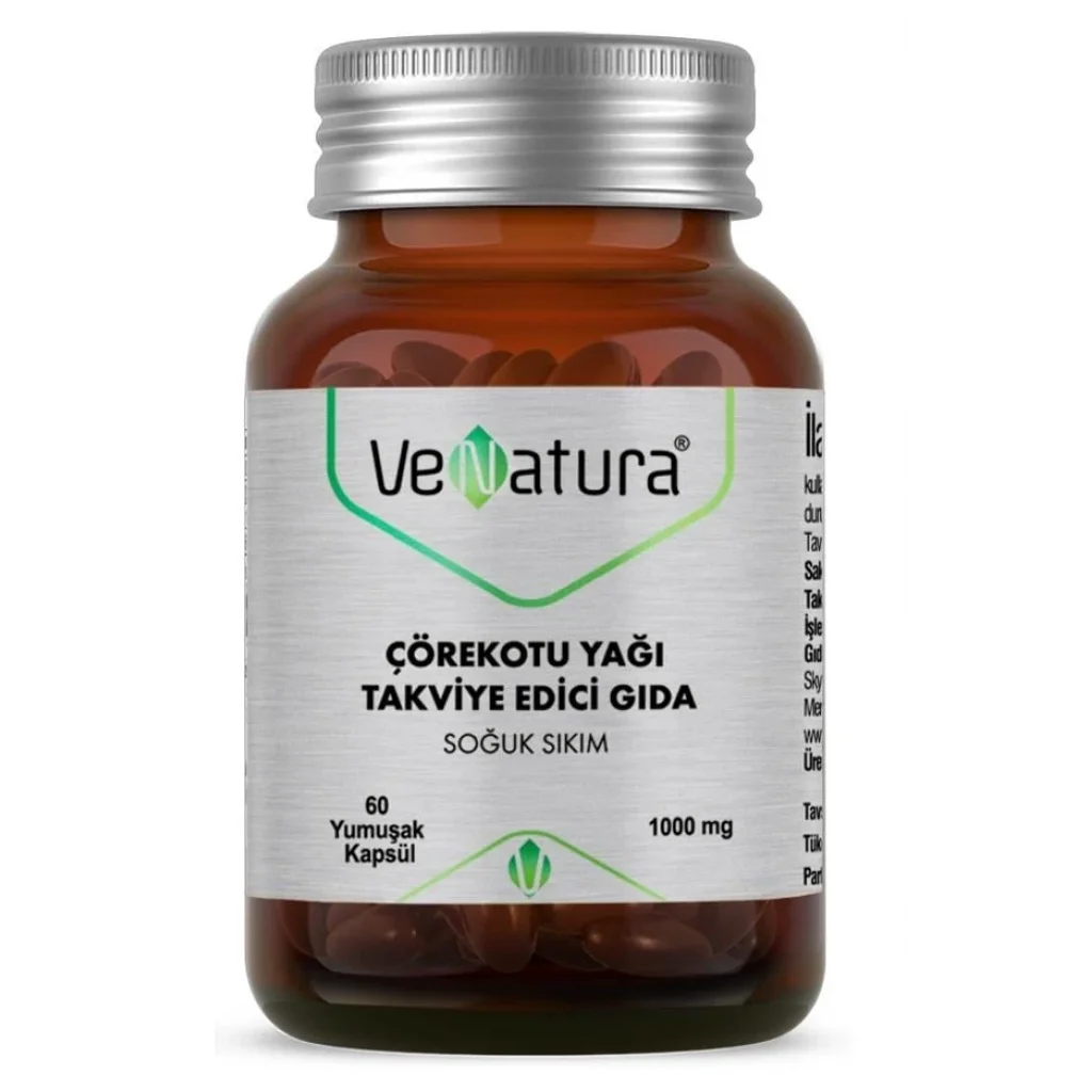 Venatura Çörekotu Yağı 1000 mg 60 Yumuşak Kapsül