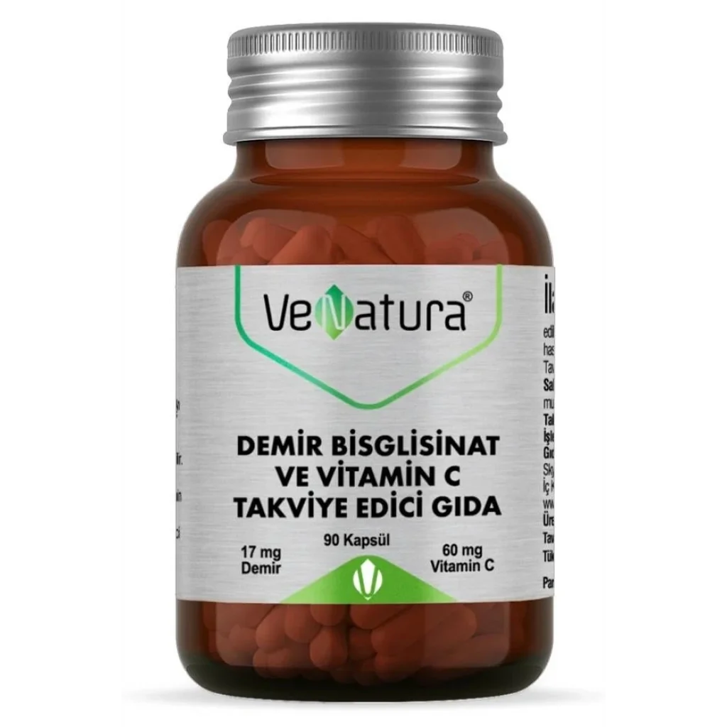 Venatura Demir Bisgilisinat Vitamin C 90 Kapsül