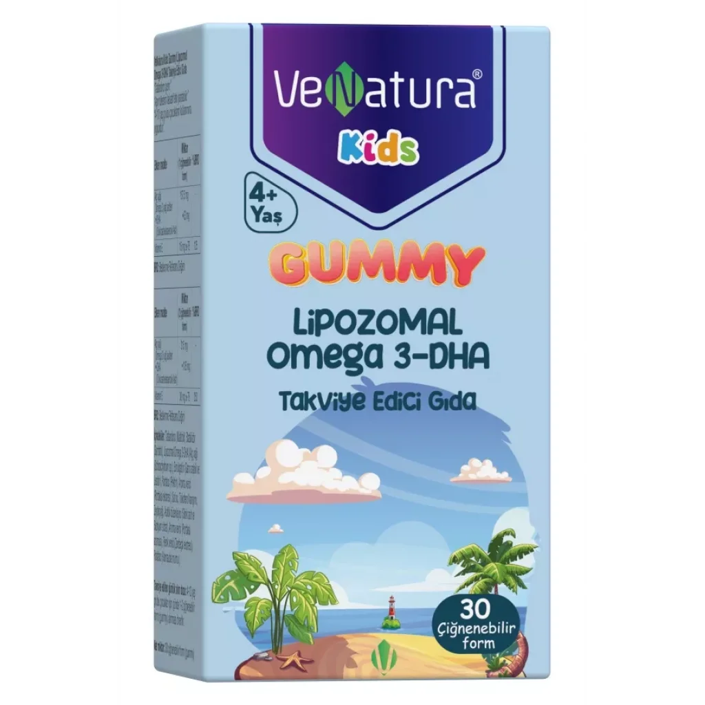 Venatura Gummy Kids Lipozomal Omega 3 Dha 30 Ciğnenebilir Form