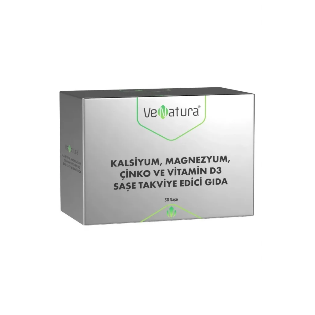 Venatura Kalsiyum Magnezyum Çinko ve Vitamin D3 30 Saşe