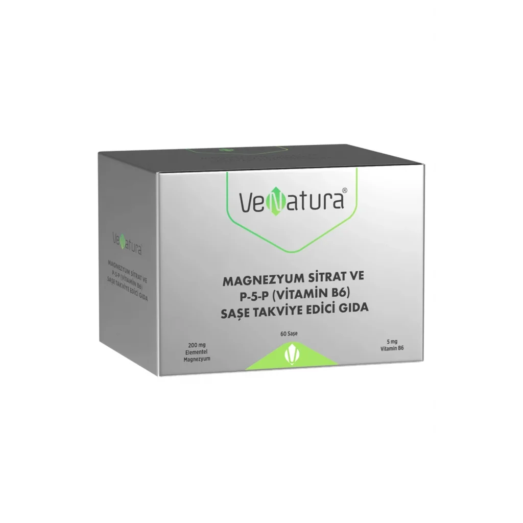 VeNatura Magnezyum Sitrat Malat ve Vitamin B6 P-5-P 30 Saşe
