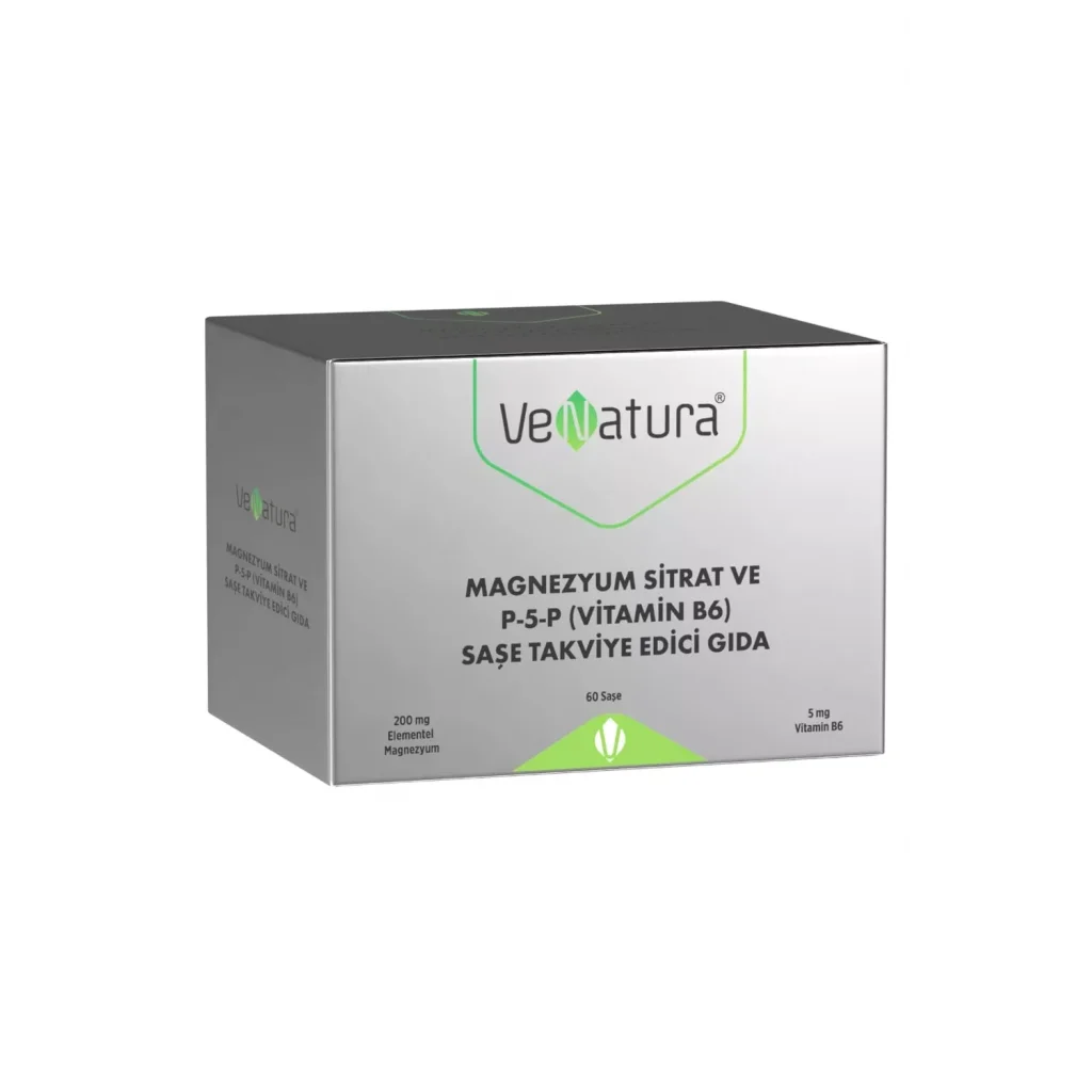 Venatura Magnezyum Sitrat Ve P-5-P (Vitamin B6) 60 Saşe