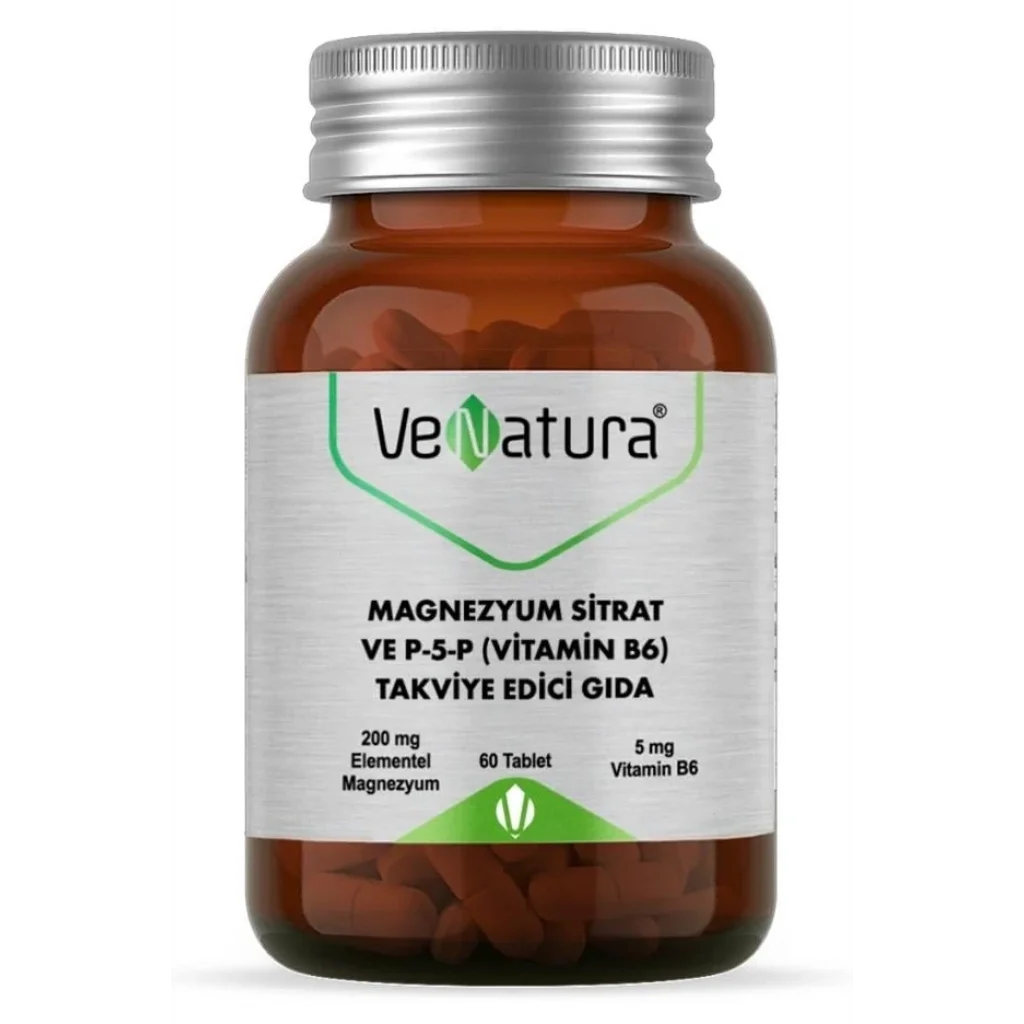 Venatura Magnezyum Sitrat ve P-5-P (Vitamin B6) 60 Tablet