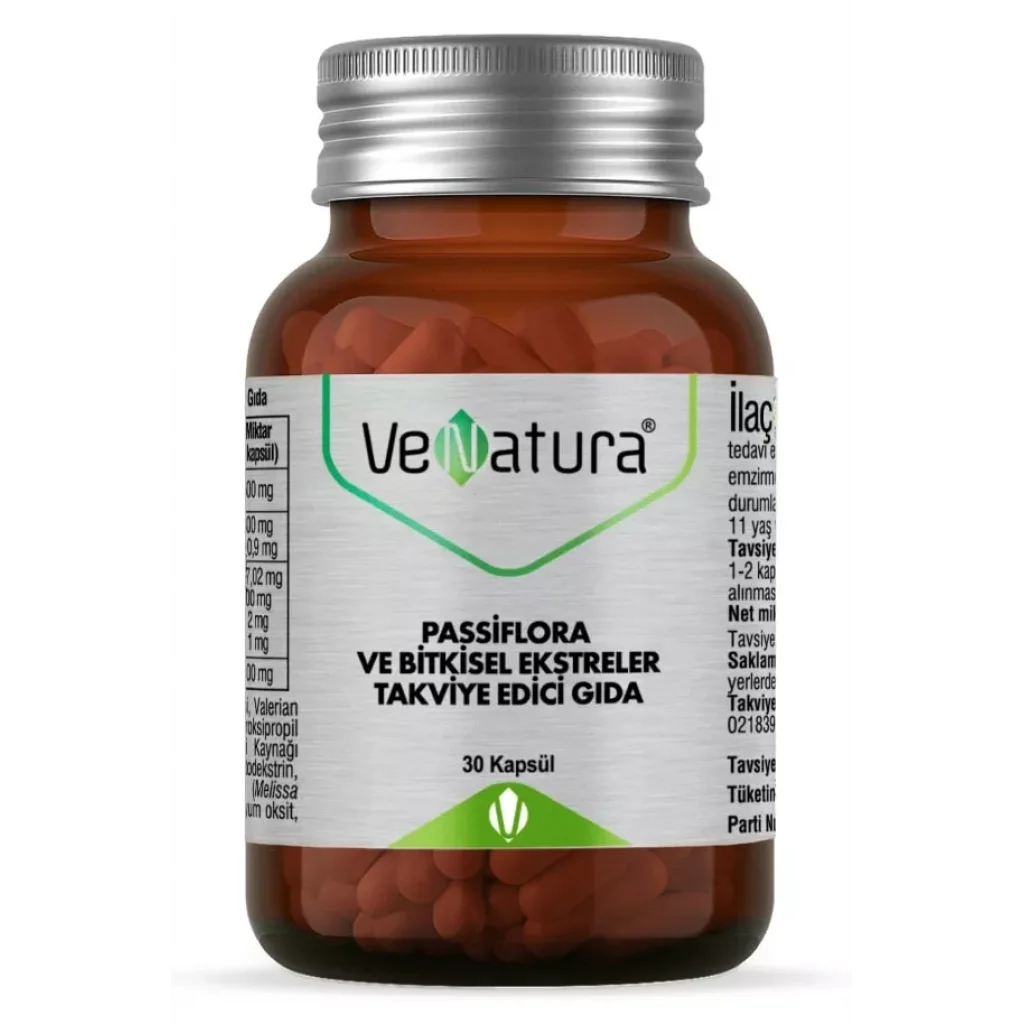 Venatura Passiflora ve Bitkisel Ekstreler 30 Kapsül
