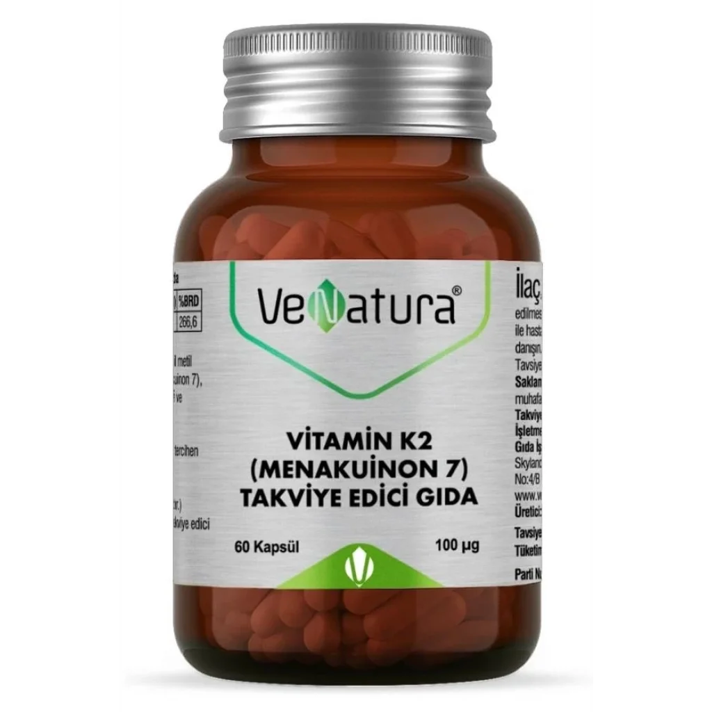 Venatura Vitamin K2 Menakuinon 7 Takviye Edici Gıda 60 Kapsül