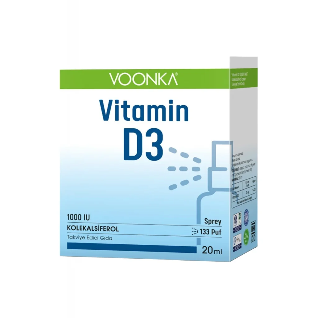 Voonka Vitamin D3 1000 IU Yetişkin Sprey 20 ml