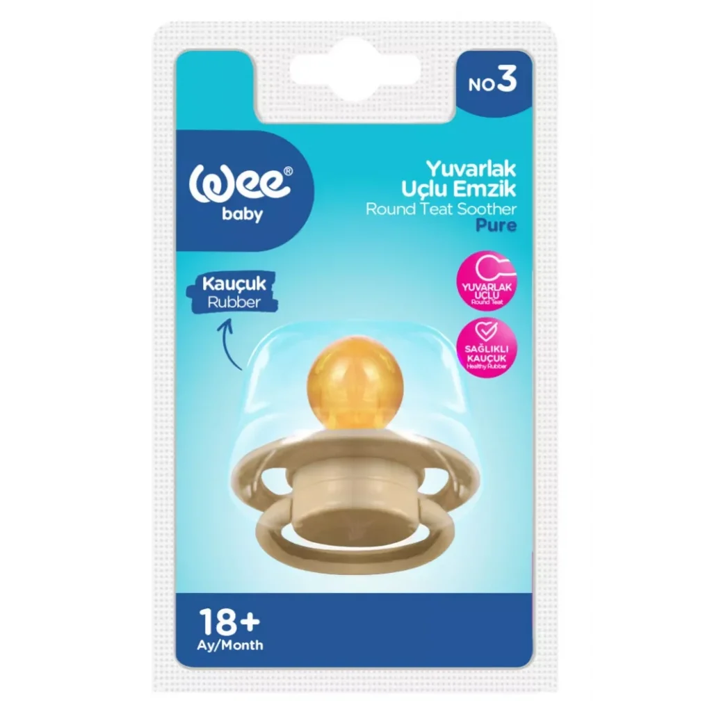 Wee Baby 700 Pure Kauçuk Yuvarlak Uçlu Emzik No:3