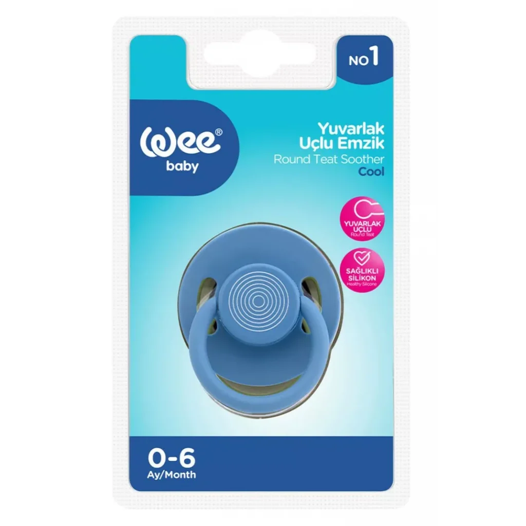 Wee Baby Cool Yuvarlak Uçlu Silikon Emzik Karma Renk 0-6