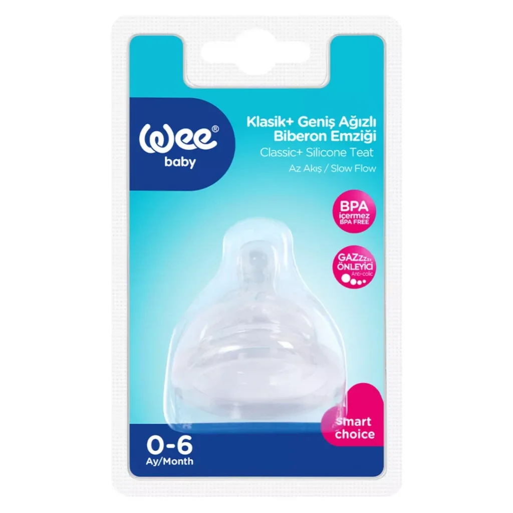 Wee Baby Silikon Geniş Ağızlı Biberon Emziği Az Akış No:1 K828