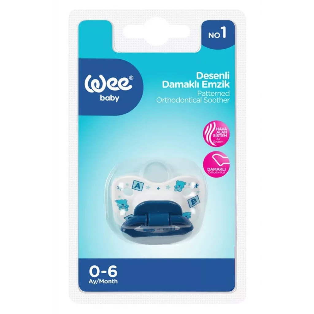 Wee Baby Yalancı Emzik Desenli Silikon Damaklı 833 No: 1