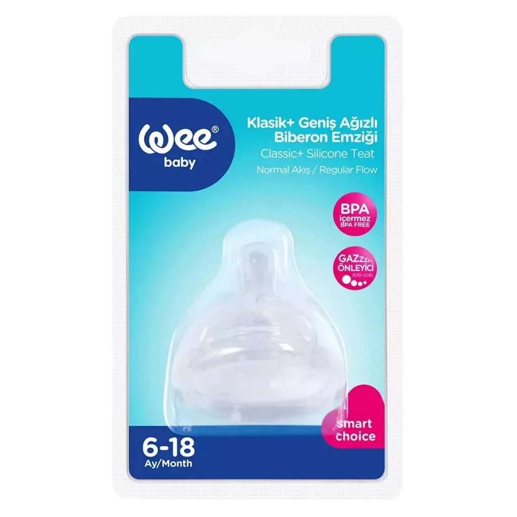 Wee Baby Yuvarlak Uçlu Geniş Ağızlı Biberon Emziği No: 2 853