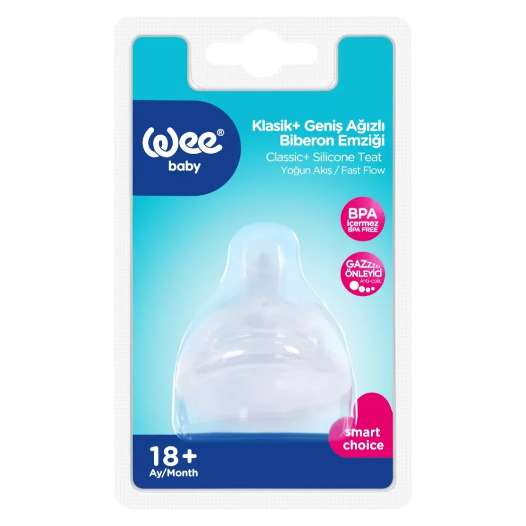 Wee Baby Yuvarlak Uçlu Geniş Ağızlı Biberon Emziği No: 3 K854