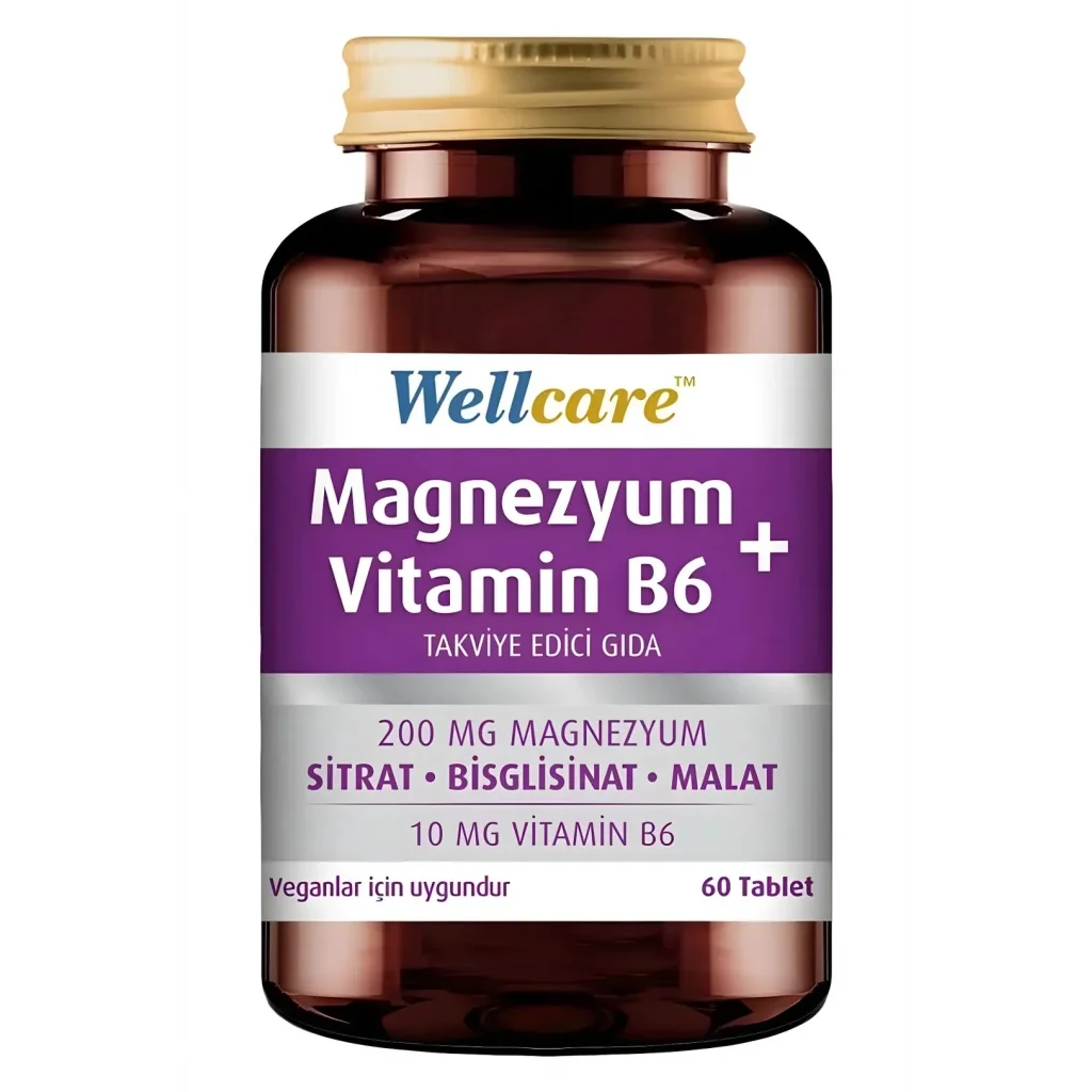 Wellcare Magnezyum + Vitamin B6 60 Tablet