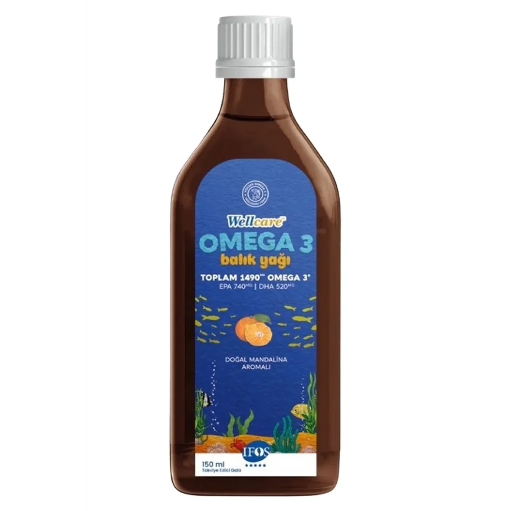 Wellcare Omega 3 Doğal Mandalina Balık Yağı Sıvı 150 ml