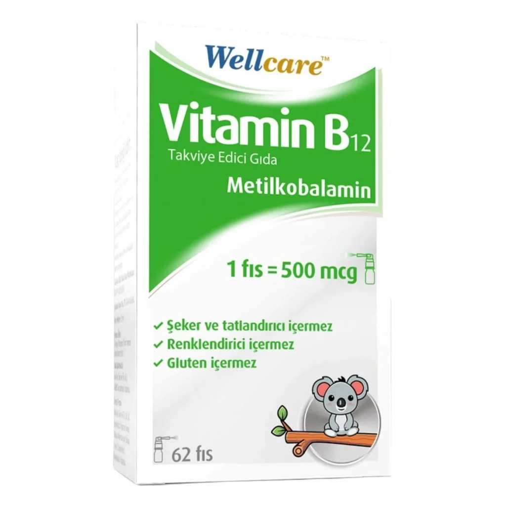 Wellcare Vitamin B12 500 mcg Dil Altı Sprey 5 ml