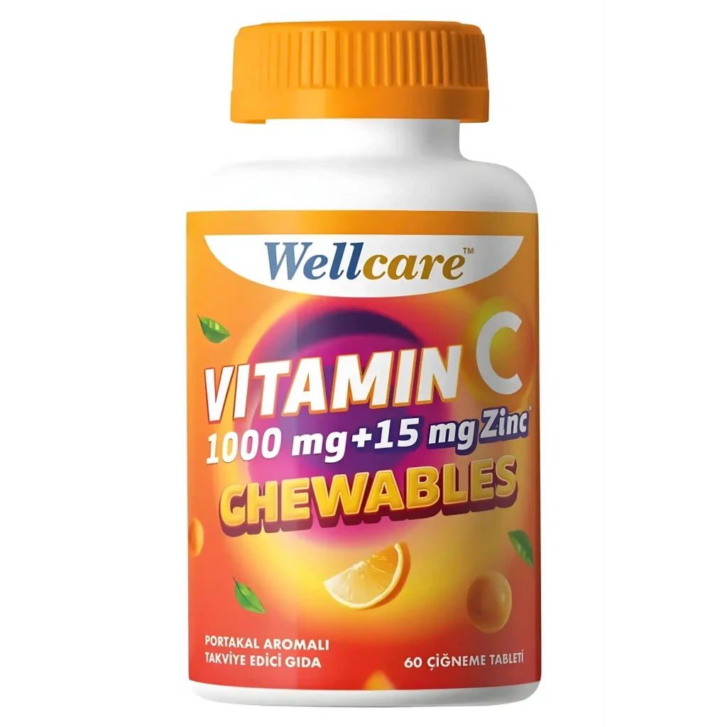 Wellcare Vitamin C 1000Mg + Çinko 15 mg 60 Tablet
