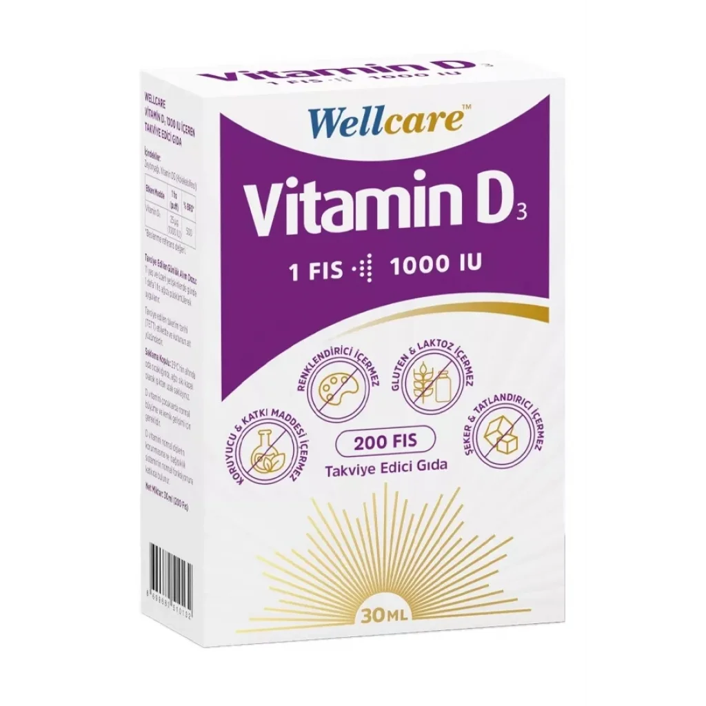 Wellcare Vitamin D3 1000 IU 30 ml