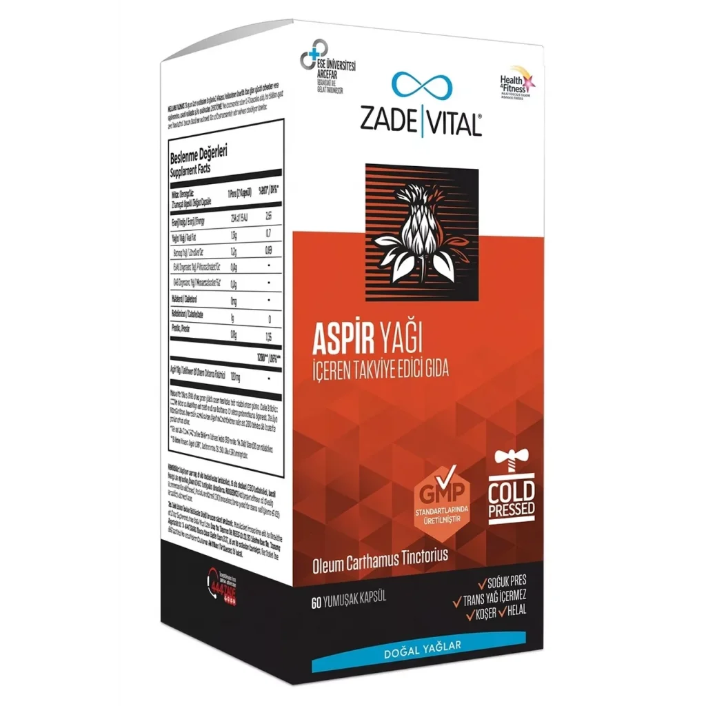 Zade Vital Aspir Yağı 600 mg 60 Kapsül