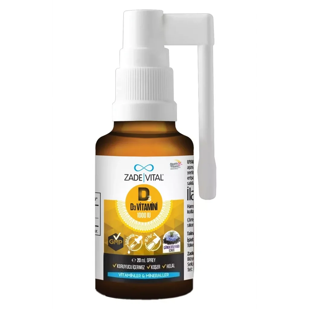 Zade Vital D3 + Çörek Otu Yağı Sprey 20 ml