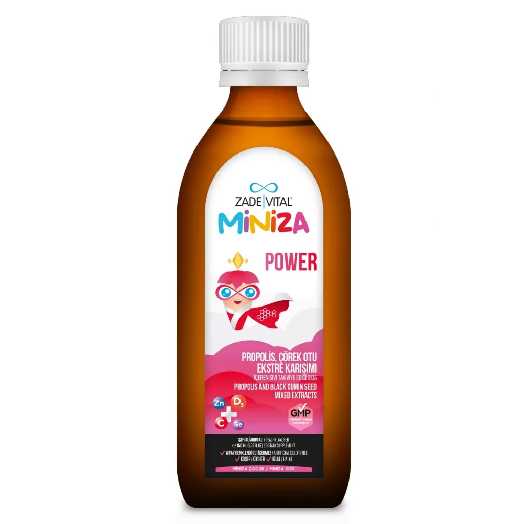 Zade Vital Miniza Power Propolis Çörek Otu Karışımı Şurup 150 ml