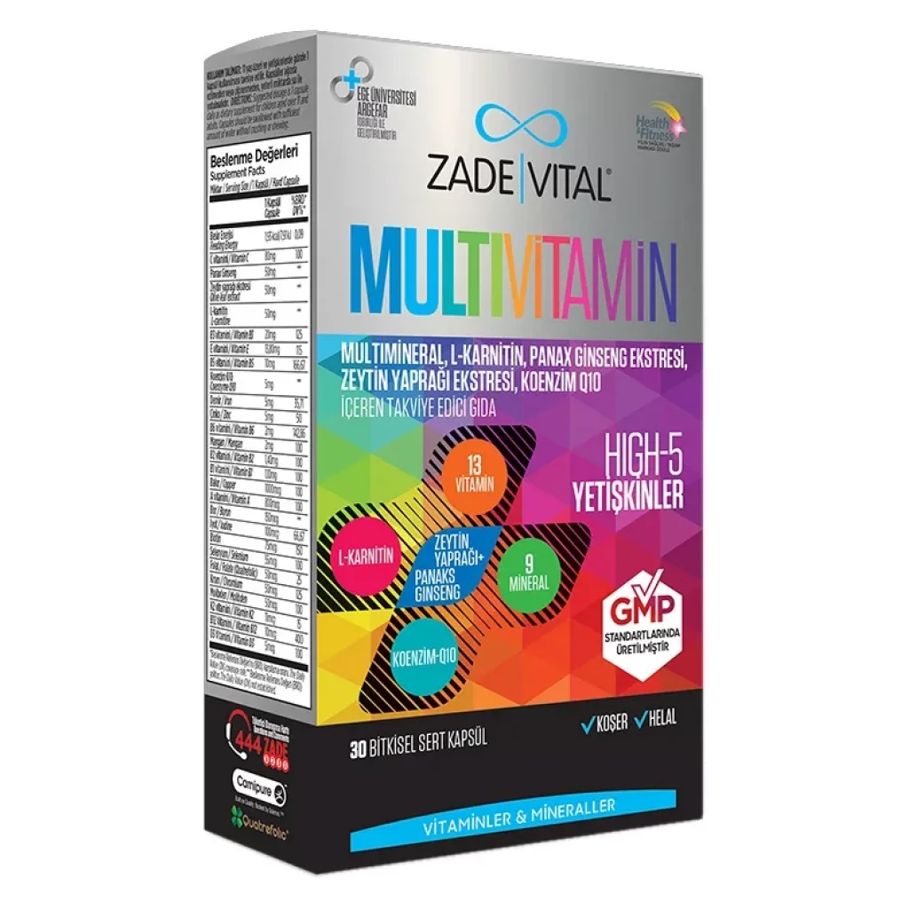 Zade Vital Multivitamin 30 Kapsül