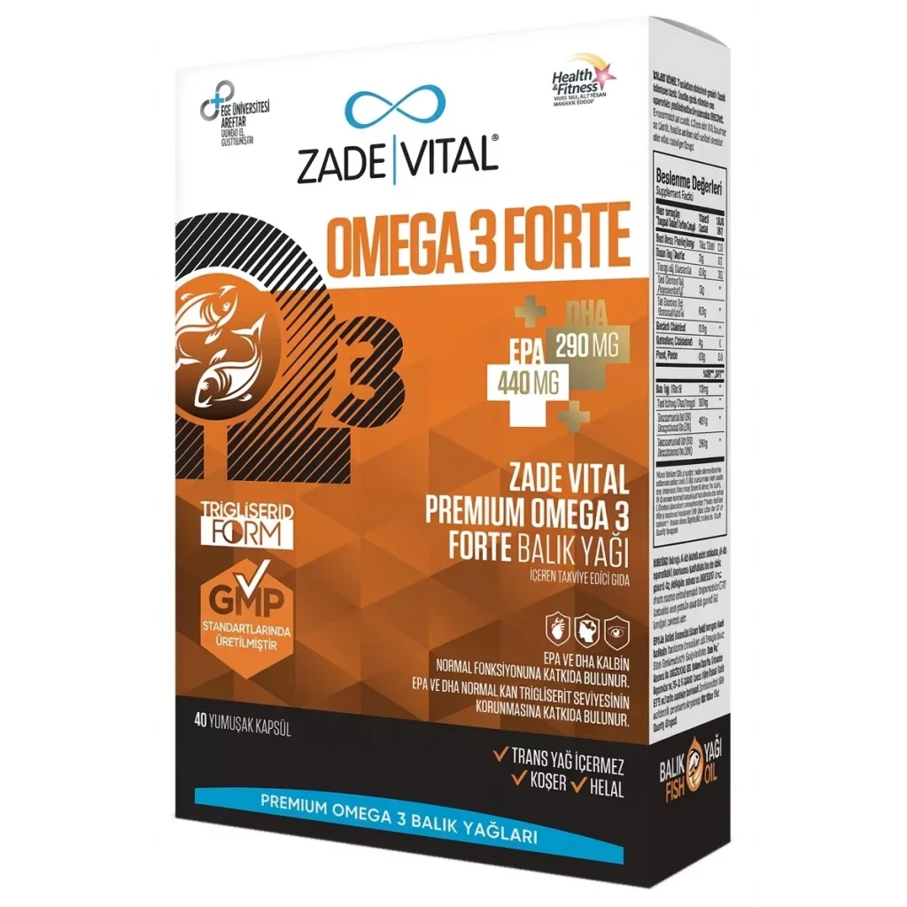 Zade Vital Omega 3 Forte 40 Yumuşak Kapsül