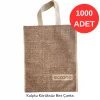 30*37cm Kulplu Hasır Desen Bez Torba 1000 adet