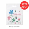 30x37 Çiçek Desenli El Geçme Bez Torba 1000 adet