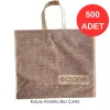 40x34x7cm Kulplu Körüklü Hasır Desenli Bez Torba 500 adet