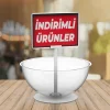 Eczane Banko Üstü 30cm Fanus Çanak Stand
