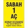Eczane Etiketi Kod1 Sarı