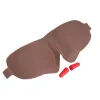 Poblex 3D Uyku Maskesi Kahve Rengi + Kulak Tıkacı