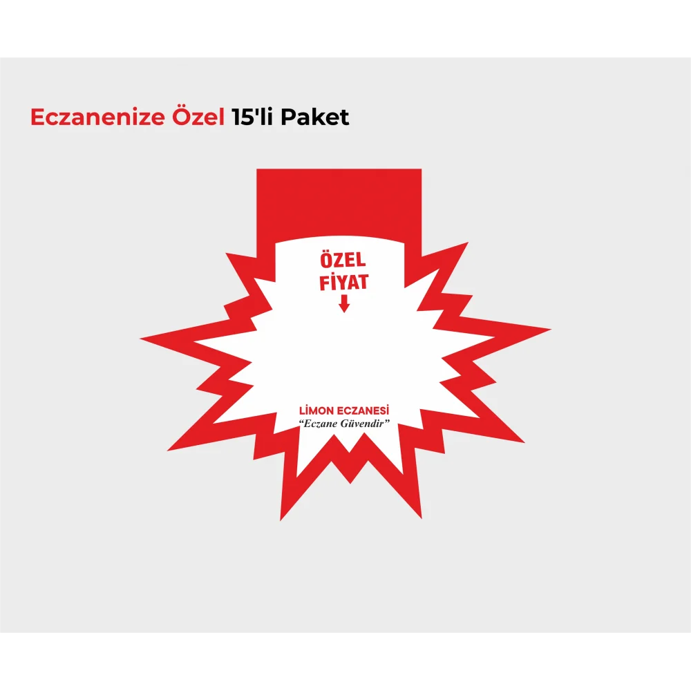 Eczanenize Özel Raf Önü Yıldız Kırmızı 15 Adet