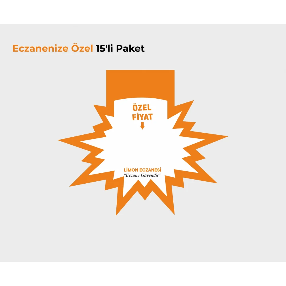 Eczanenize Özel Raf Önü Yıldız Turuncu 15 Adet