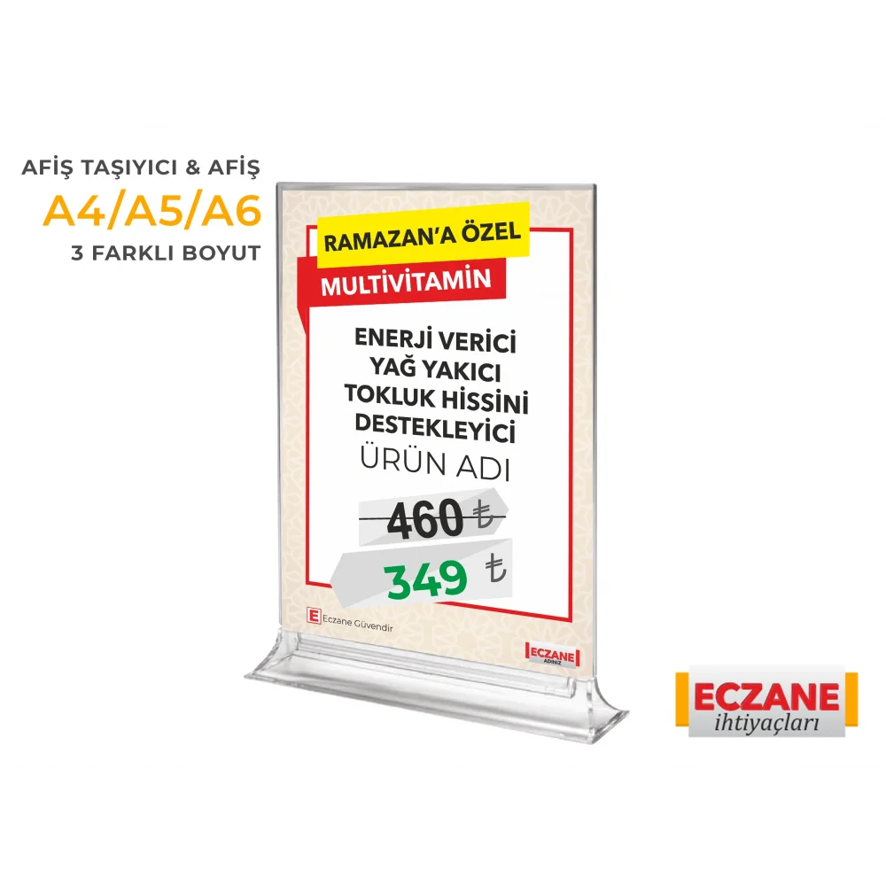 Ramazan Enerji & Form Destek Afişi + Pleksi Afiş Taşıyıcı