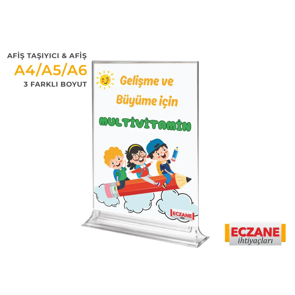 Gelişim & Büyüme Destek Afişi + Pleksi Afiş Taşıyıcı