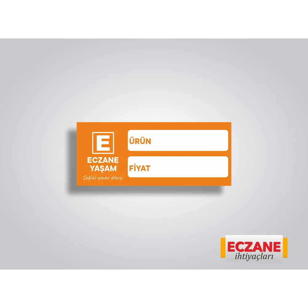 Eczanenize Özel Raf Etiketi Turuncu - 200 Adet
