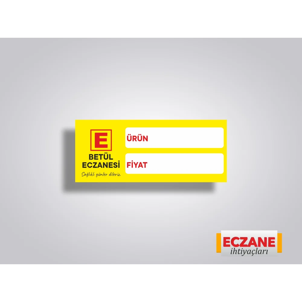 Eczanenize Özel Raf Etiketi Sarı - 200 Adet
