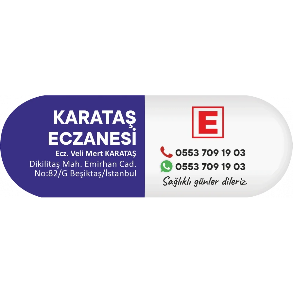 İlaç Kapsülü Mavi E logolu - 1000 adet