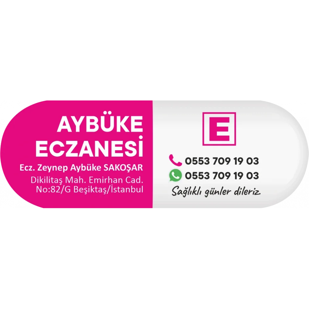 İlaç Kapsülü Magenta E logolu - 1000 adet