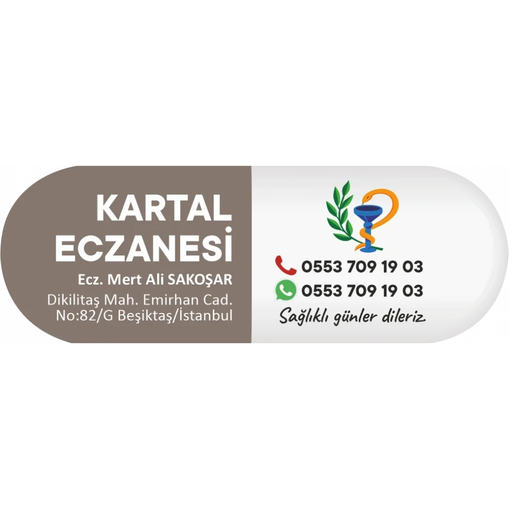 İlaç Kapsülü Koyu Kahverengi Amblemli - 1000 adet