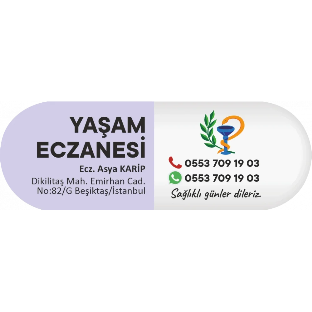 İlaç Kapsülü Pudra Mavisi Amblemli - 1000 adet