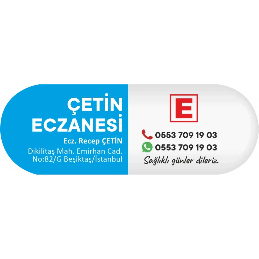 İlaç Kapsülü Bebek Mavisi E Logolu - 1000 adet