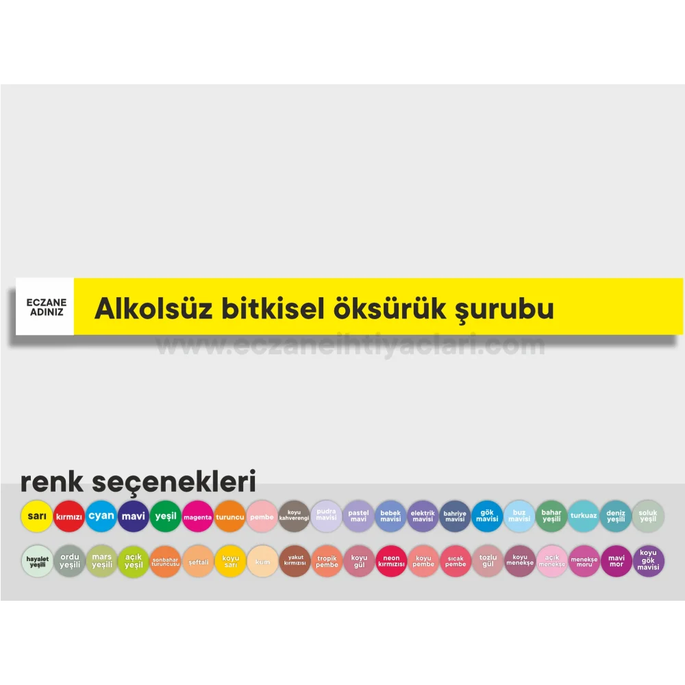 Alkolsüz bitkisel öksürük şurubu