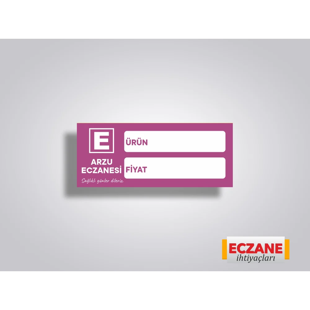 Eczanenize Özel Raf Etiketi Mor - 200 Adet