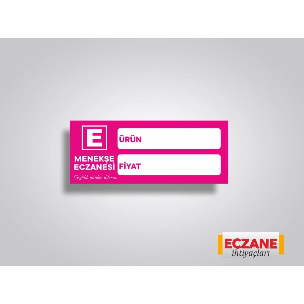 Eczanenize Özel Raf Etiketi Magenta - 200 Adet