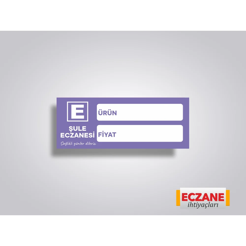 Eczanenize Özel Raf Etiketi Elektrik Mavisi - 200 Adet