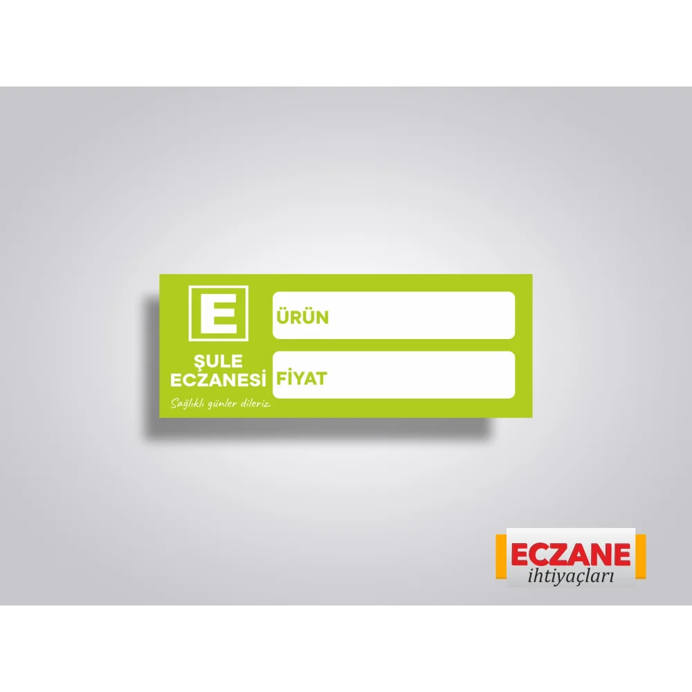 Eczanenize Özel Raf Etiketi Açık Yeşil - 200 Adet