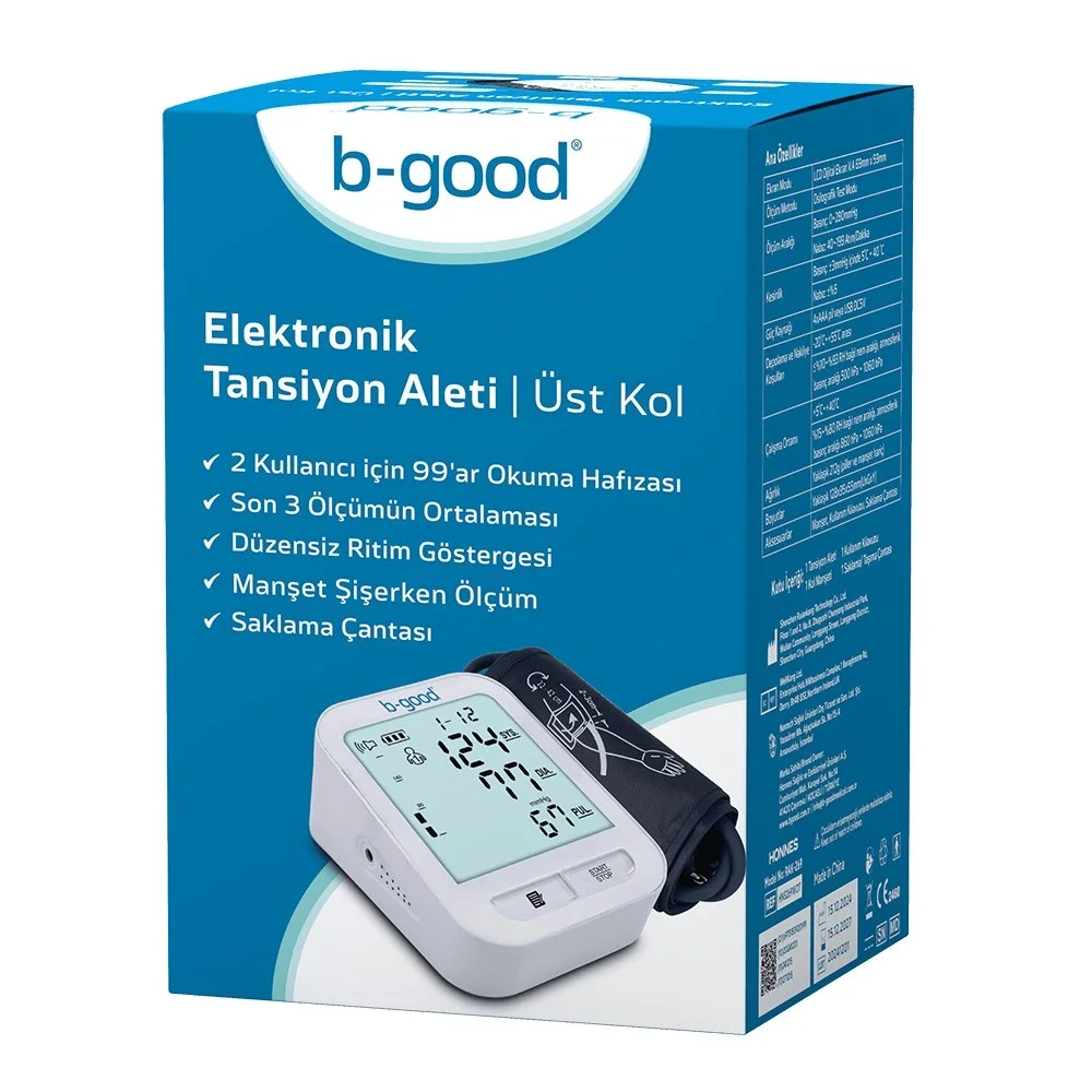 B-Good Tansiyon Aleti Geniş Ekran Hafizalı Rak-269
